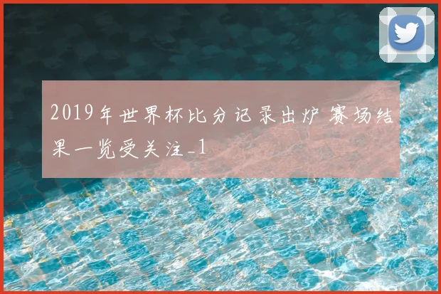 2019年世界杯比分记录出炉 赛场结果一览受关注_1