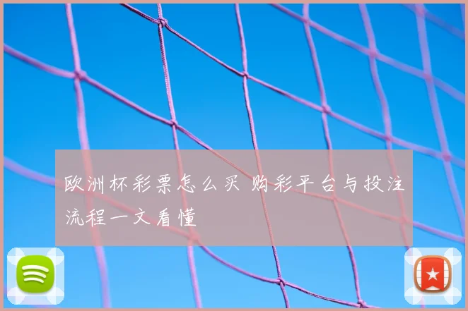 欧洲杯彩票怎么买 购彩平台与投注流程一文看懂