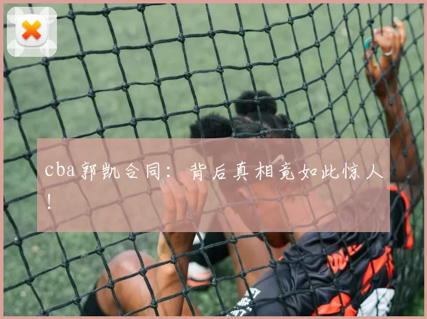 cba郭凯合同：背后真相竟如此惊人！
